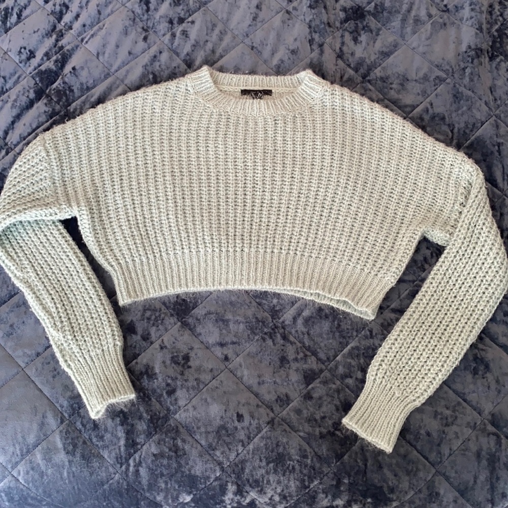 Baby Blue Crop Sweater